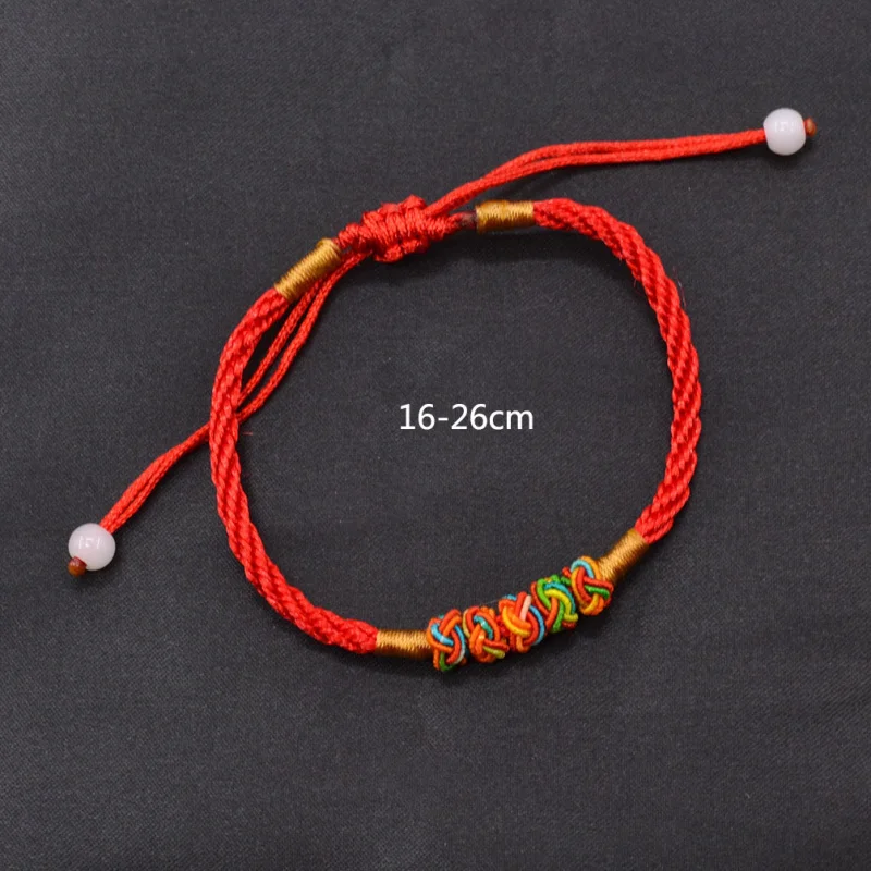 

fashion lychee Red Rope String Bracelet Chinese Oriental Good Luck Thread Handmade Bracelet For Women Men Adjustable Length