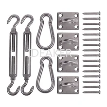 8 дюймов 304 нержавеющая сталь Sunrise установка полный аппаратный комплект для солнцезащитный навес Супер сверхмощный с винтами