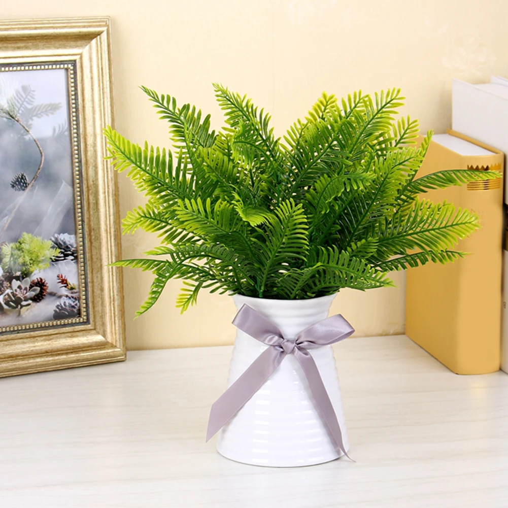 35 см Моделирование персидские листья зеленое растение маленький букет Искусственные растения Свадебные украшения для домашнего праздника