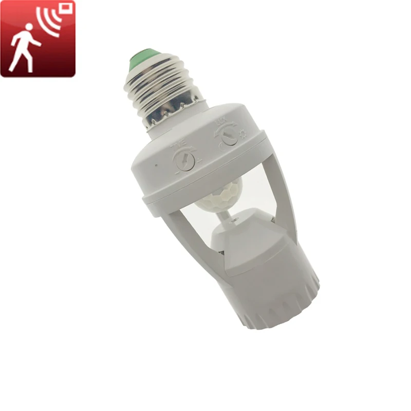 

360 Degrees PIR Induction Motion Sensor IR Infrared Human E27 Plug Socket LED Light Sensor Switch Base Lamp Holder High Quality