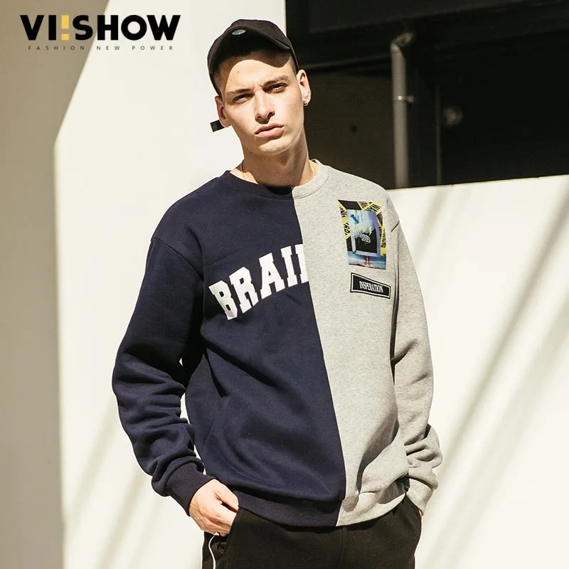 VIISHOW Sweatshirt Men Hoodies Fashion Letter Print Hip