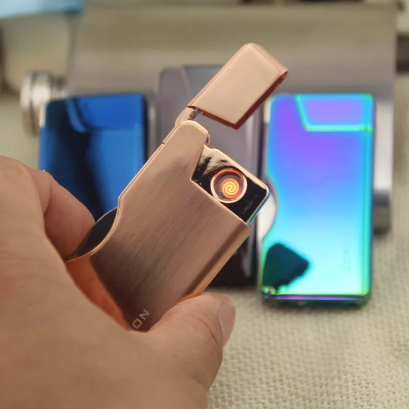 

2PCS/LOT Creative with Knife Double Light Cigarette Lighter USB Charging Lighter