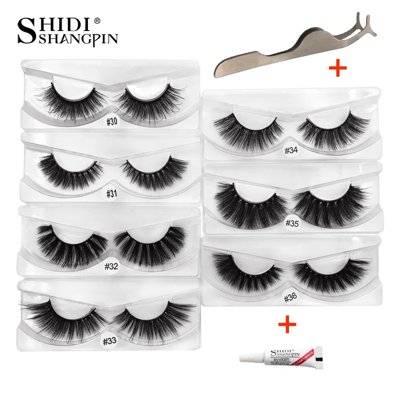 LANJINGLIN eye lashes 1 pair mink eyelashes hand made 3d eyelash extension makeup natural false fake lash #3TG | Красота и здоровье