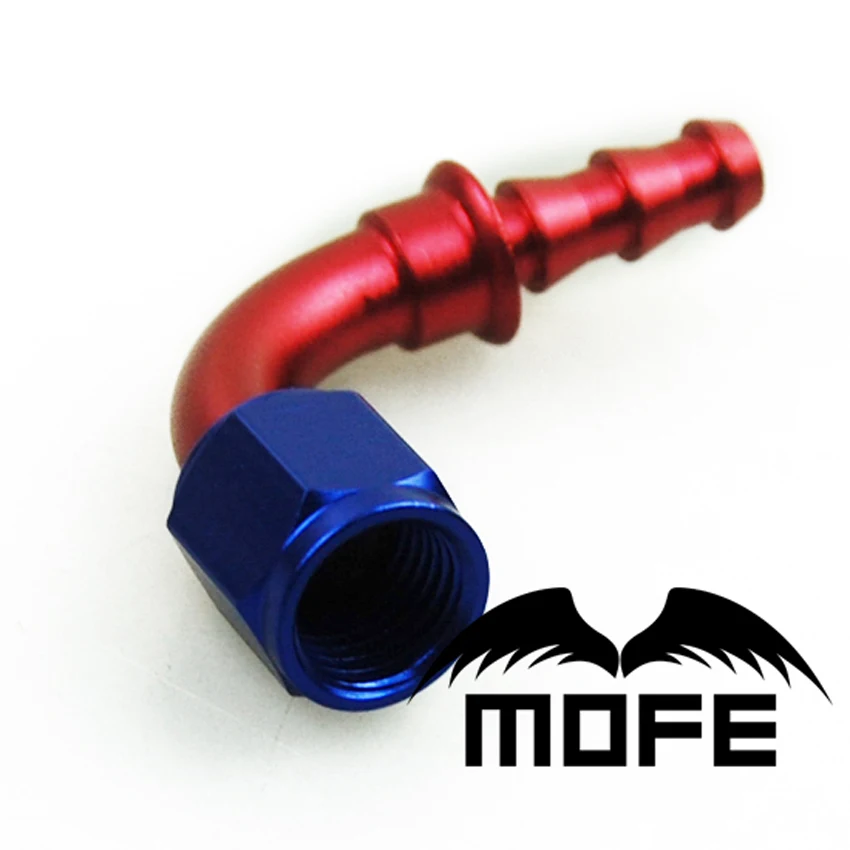 10PCS/LOT Alloy Aluminum 90 Degree AN Fitting Oil Cooler Fuel Line AN12