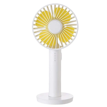 

Portable Handheld Mini Fan With Makeup Mirror Battery Usb Rechargeable Office Computer Home And Travel Fan (White )