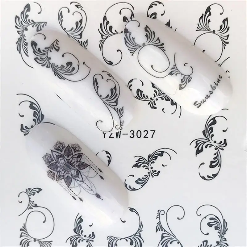 YZWLE 1 лист наклейка для водяного переноса изображения на ноготь наклейки Фрукты Арбуз/клубника красота украшения Дизайн DIY Цвет татуировки наконечник