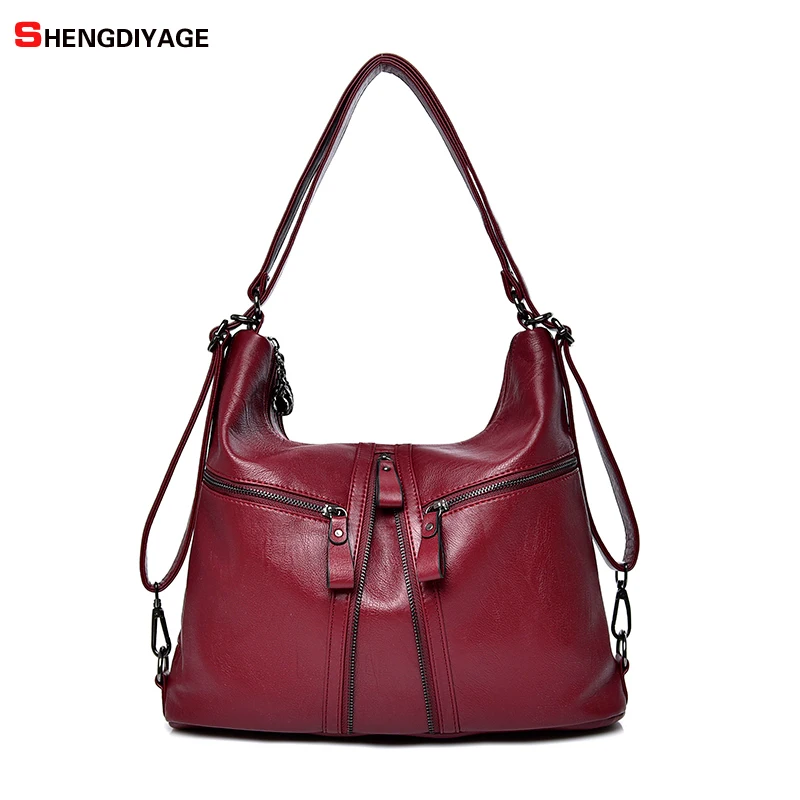 

2018 Designer Women Bags Soft Leather Hobos Female Handbags Fashion Big Shoulder Bags High Quality Ladies Luxury Handbags SAC