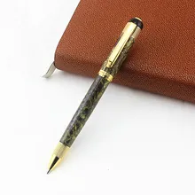 Зеленая Золотая шариковая ручка с зажимом Офисные аксессуары Школьные принадлежности материал Escolar ручка шариковая ручка Ручка-роллер шариковая ручка люкс