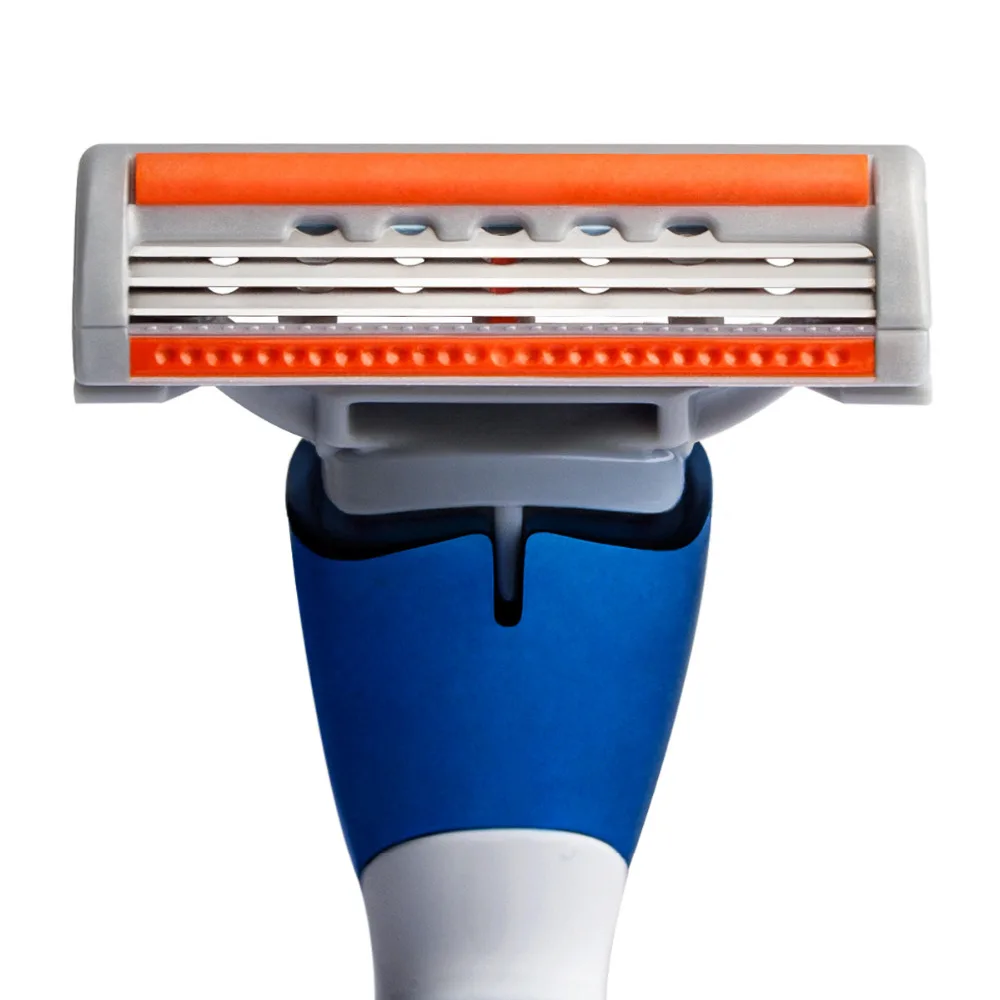 Мужская бритва QShave Blue 10 картриджей и 1 ручка (5 шт. лезвие X3 5 X5 ручка)|men shaving razor|shaving
