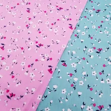 Предрезанная Цветочная хлопковая саржевая ткань для маленьких девочек, хлопчатобумажная Лоскутная Ткань, сделай сам, швейная стеганая одежда, материал для малышей и детей