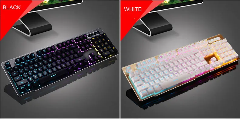 Mk500 teclado sem fio recarregável backlight gaming