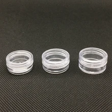 10 шт 2 г/3 г/5 г пластиковая банка для косметики, коробка для макияжа крема для дизайна ногтей, контейнер для хранения бусин, круглая бутылка, прозрачный чехол