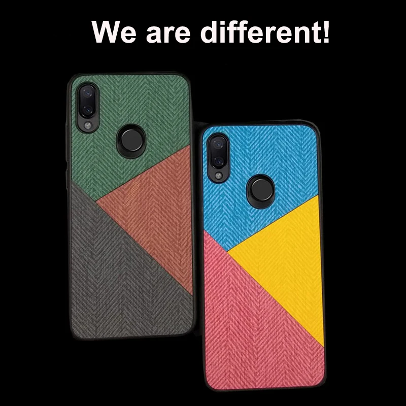 Корпус телефона Fundas для Huawei P SMart чехол ткань сшивание задняя крышка телефона PSMart Защитная Крышка P SMart ткань coque сумки