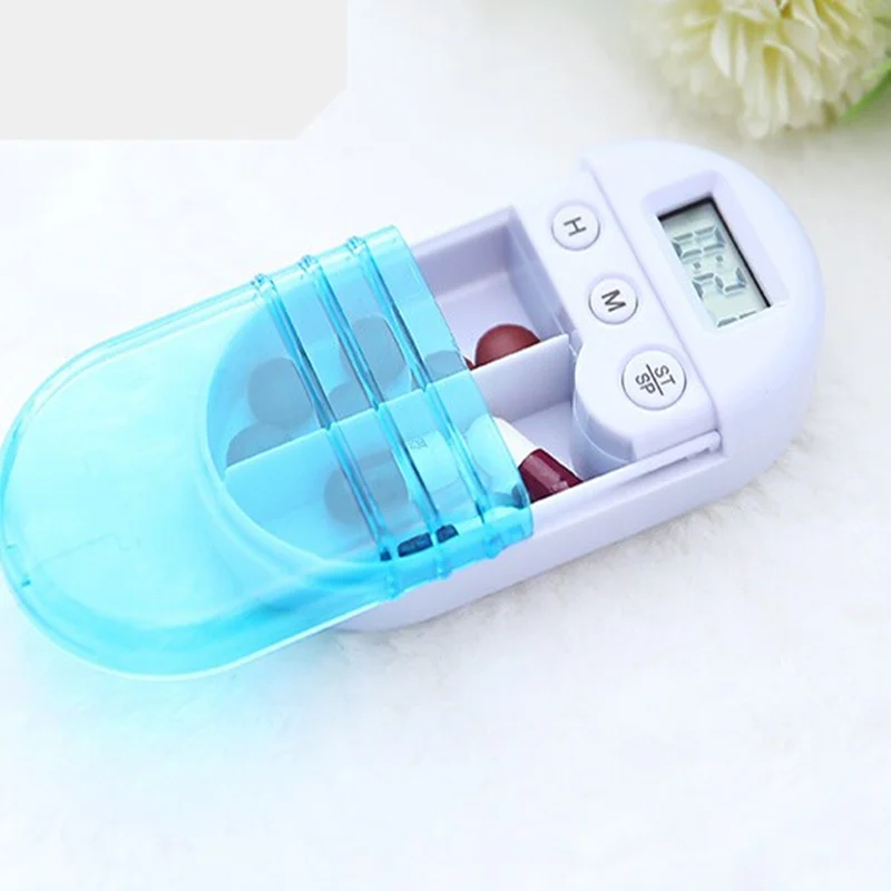 Upgrade intelligent medication reminders portable Alarm Timer Pill box electronic timing pill case Medicine Holder Organizer