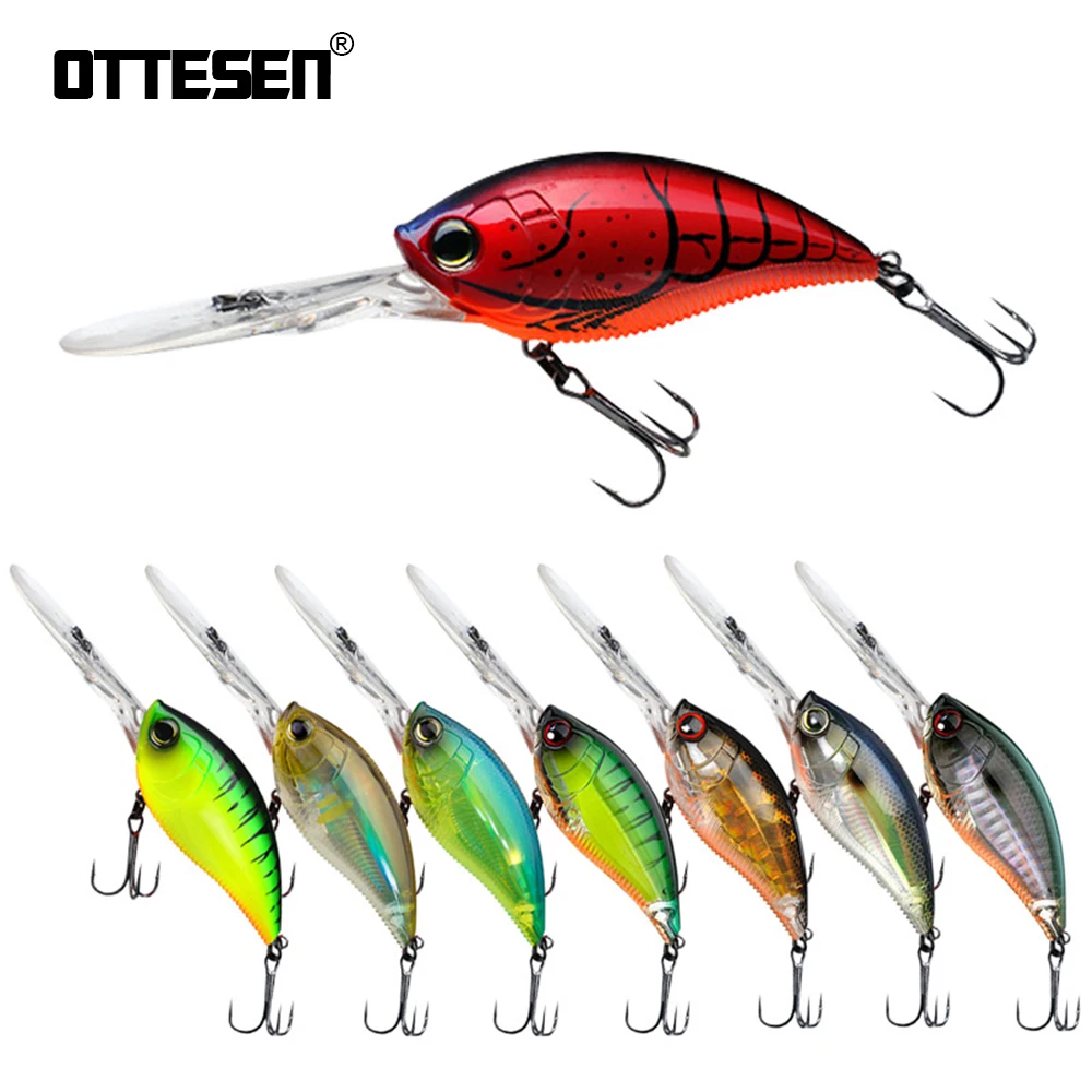 OTTESEN Рыболовная Приманка Crankbait 3D 70 мм/22 г жесткая приманка CB033 | Спорт и развлечения