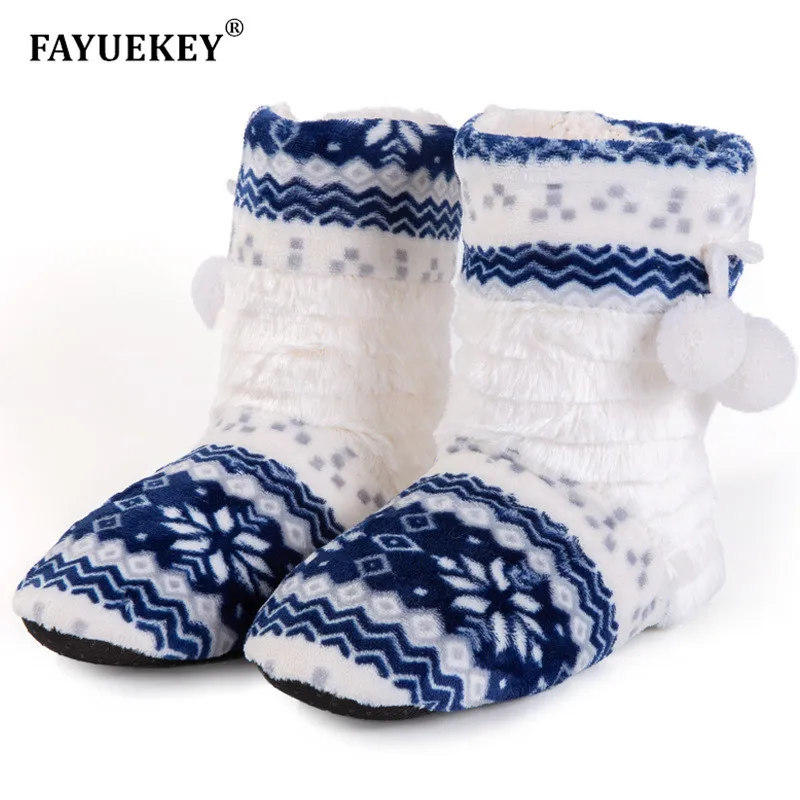 FAY WATERS Womens House Slippers Children Anime Cartoon Bear Lovers Warm Winter Plush Home Floor Shoes