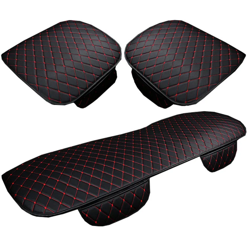 

Car Accessories Pu Car Seat Covers Set Universal Auto Seat Cover PU Leather Automobile Chair Pad Cars Front Back Protect Cushion