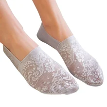 ZH женские весенние мягкие дышащие забавные короткие нескользящие носки-башмачки с цветочным принтом