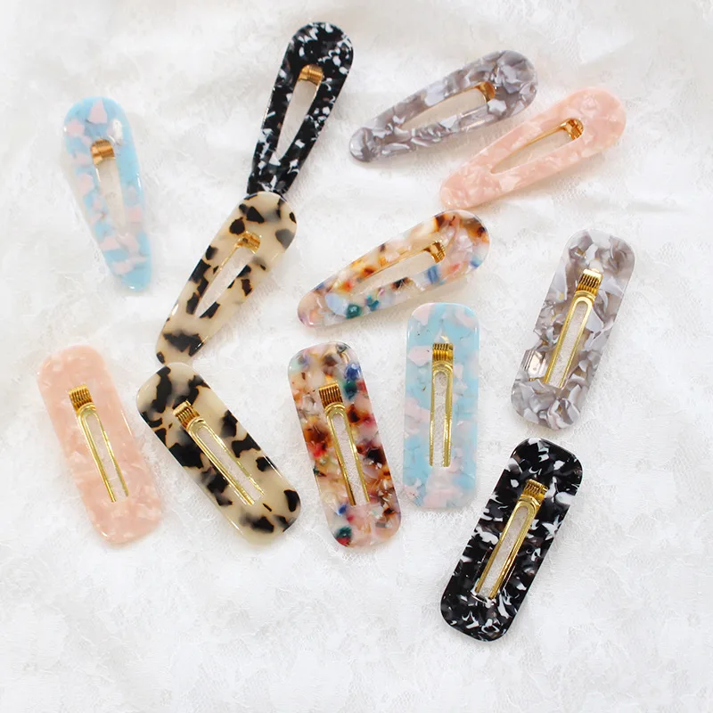 

2pcs Marble type Colorful elegant Girls Hair Clip Bows Hairpins Hairgrip headwear Hair Styling Tool (Everyone is different)