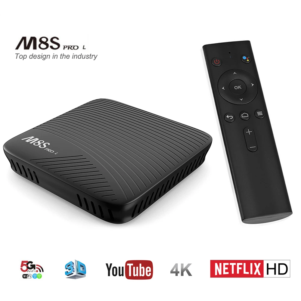

Mecool M8S PRO L Smart TV Box Android 7.1 Amlogic S912 3GB RAM 16GB ROM 5G Wifi IPTV Set-top Box Voice Remote Control PK X96