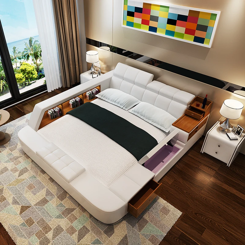 bedroom furniture sets modern leather queen size storage bed frame with soft adjustable headboard cabinets stool no mattress 01q - Queen Bed Frame And Mattress Set bedroom furniture sets modern leather queen size storage bed frame with soft adjustable headboard cabinets stool no mattress 01q - Queen Bed Frame And Mattress Set