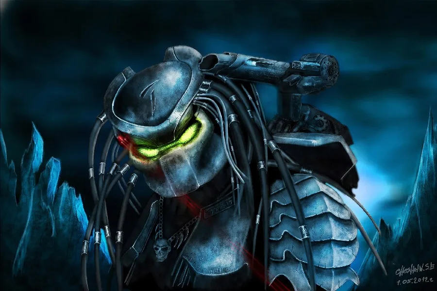 frame alien 5 inch Predator frame Warrior Helmet Armor Fantasy DIY Movies