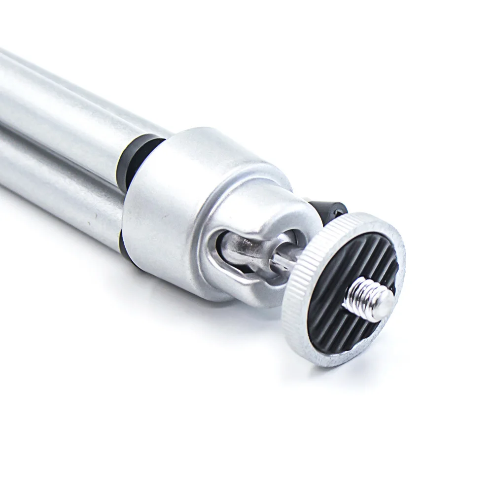 Мини алюминиевый серебристый складной штатив с регулируемыми ножками для камеры