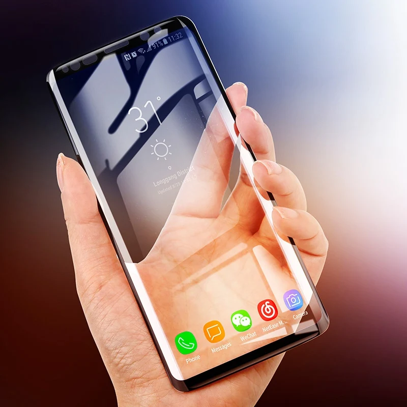 Защитная 3D поверхность Baseus для samsung Galaxy S9 S9+ ультратонкое закаленное стекло с полным покрытием для samsung S9 S9 Plus - Цвет: Black