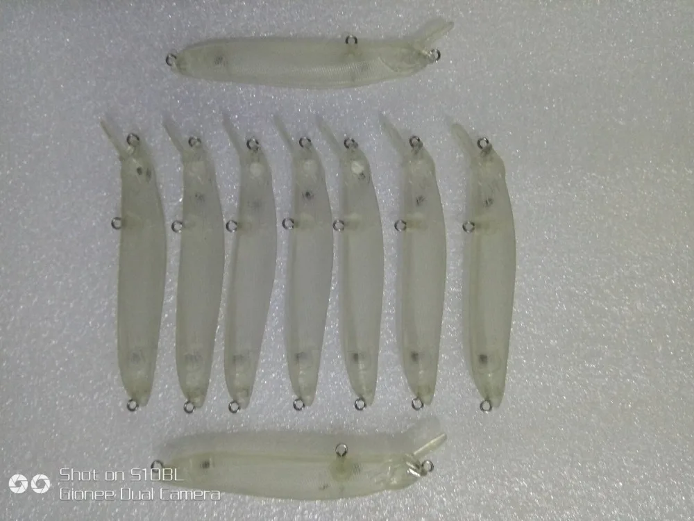 

MR OCTOPUS 50 Pcs Unpainted Fishing Blank Lures Shallow Crankbaits Hard Baits with Rattles,10cm 6g