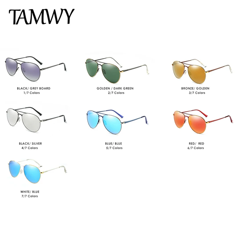 TAMWY фирменный дизайн классические Поляризованные солнцезащитные очки для мужчин и женщин вождения оправа Пилот солнцезащитные очки мужские очки UV400 Gafas De Sol TA310