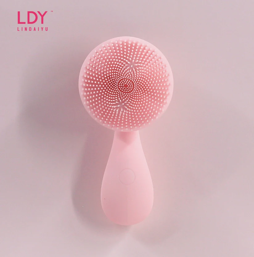 

LDY 2019 Best Sale USB Charging Face Brush Electric Silicone Waterproof Face Brush Cleansing Facial Brush