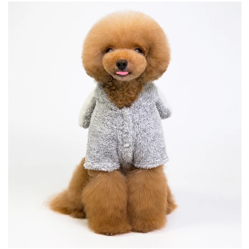 Warm Winter Pet Dogs Clothes Hoodie Fleece Cozy Small Dog Pajamas Cosplay Cute Rabbit For Puppy Pet Cachorro Roupa S-XXL