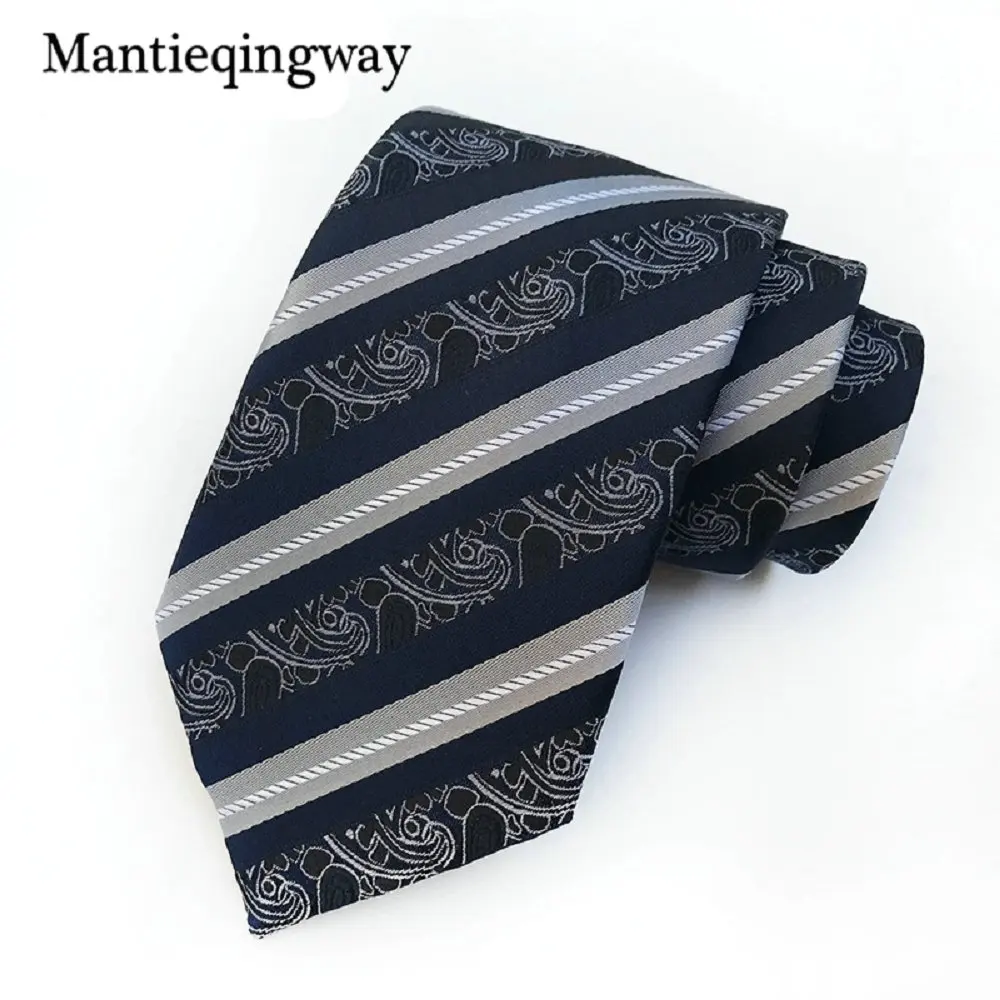 Mantieqingway Для мужчин из полиэстера для мальчиков Галстуки Бизнес с цветочным узором из галстуки с принтом для смокинг Для мужчин Нарядные Костюмы для свадьбы нашейные аксессуары мужские галстуки - Цвет: 17