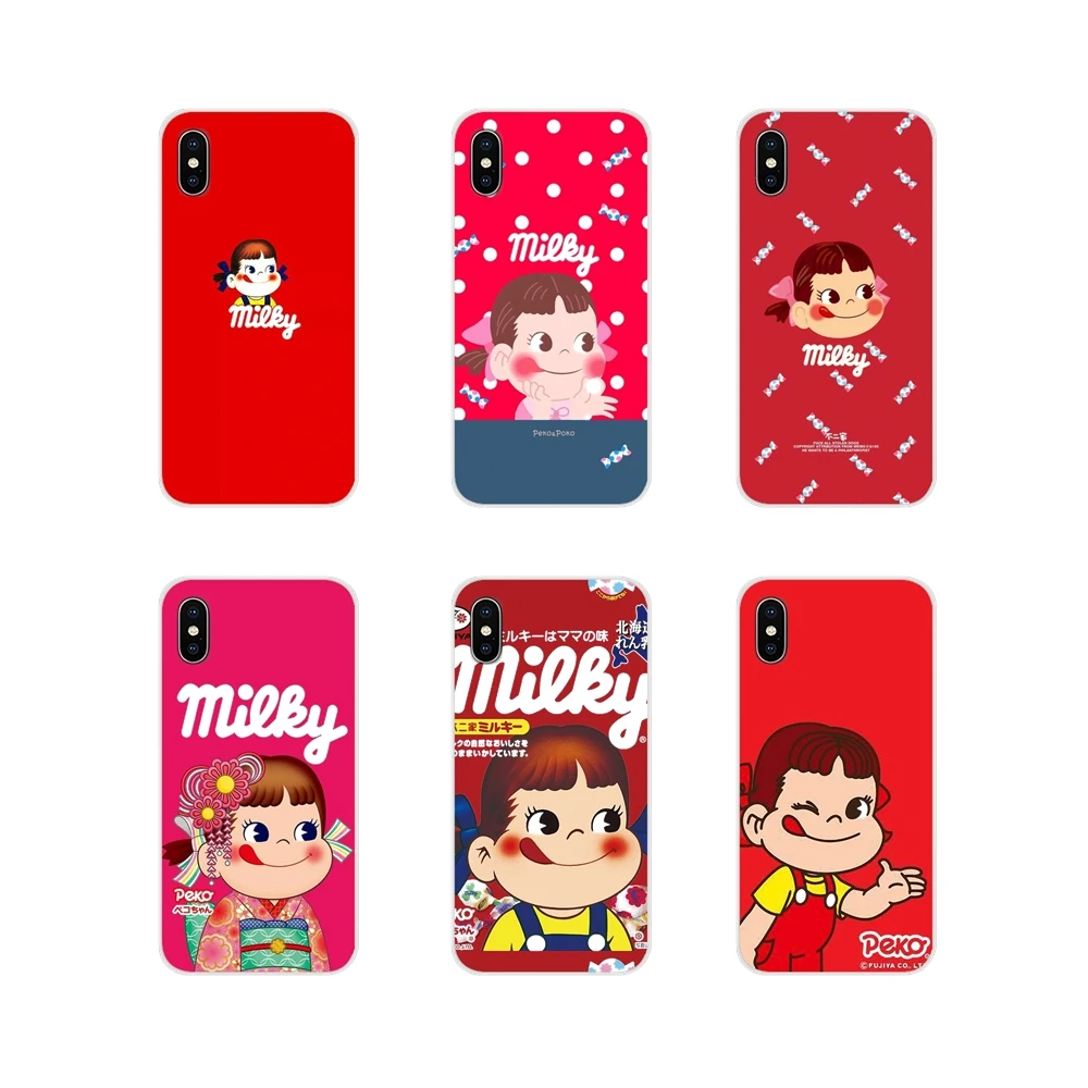 

For Samsung Galaxy S4 S5 MINI S6 S7 edge S8 S9 S10 Plus Note 3 4 5 8 9 Sweet Peko Milk Milky Accessories Phone Cases Covers