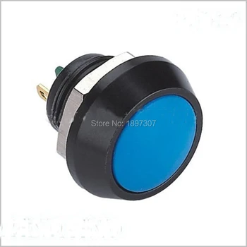 

12mm Zn-Al. alloy vandal resistant switch with blue actuator Pin and screw terminal