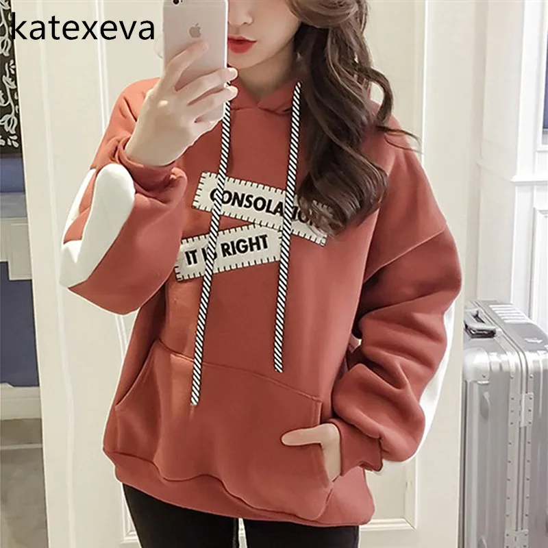 Katexeva осень 2018 Г. И Новинка зимы Свободные Повседневное Корейская версия сладкий