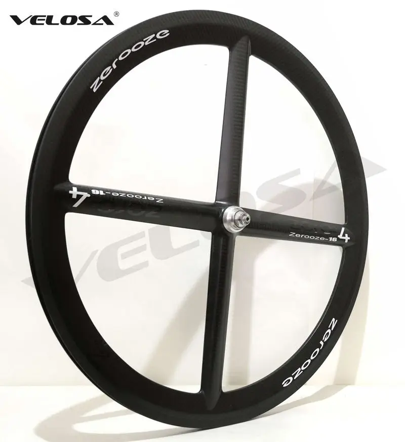 Perfect Full carbon 2017 New 4 spoke carbon wheel,Zero-4 clincher/tubular wheelset. for Track or Road bike wheel 6