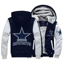 Hot New United States Dallas Zipper Jacket Fleeces Hoodie Logo Winter JiaRong Fleece Mens Sweatshirts Free Shipping