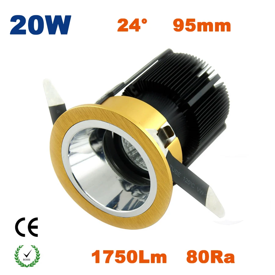 

20W 1750Lm COB Led Down Light Lamp 80Ra Led Ceiling Lighing for Hotel Room CE RoHS