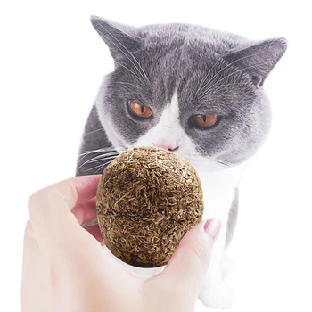 

6Pcs Catnip Treat Ball Natural Silvervine Cat Chew Toy Catmint Home Chasing Edible Pet Teeth Cleaning Cat Molar Pet Supplies