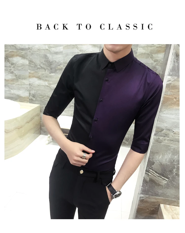 Новая мода горячая Распродажа бренд летняя мужская повседневная Высококачественная Лоскутная легкая верхняя одежда для мужчин тонкий корейский стиль короткая рубашка