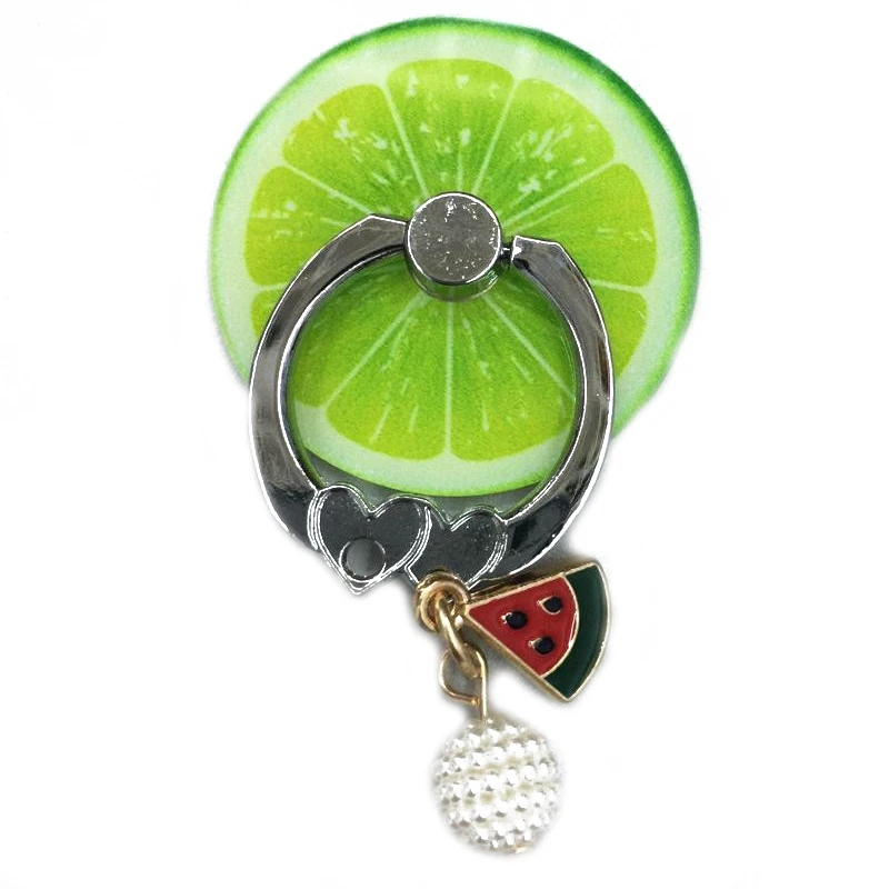 Universal Finger Ring Holder For Phone 360 Rotation Fruit Mobile Phone Holder Stand With Pendant For Samsung Cell Phone Holder