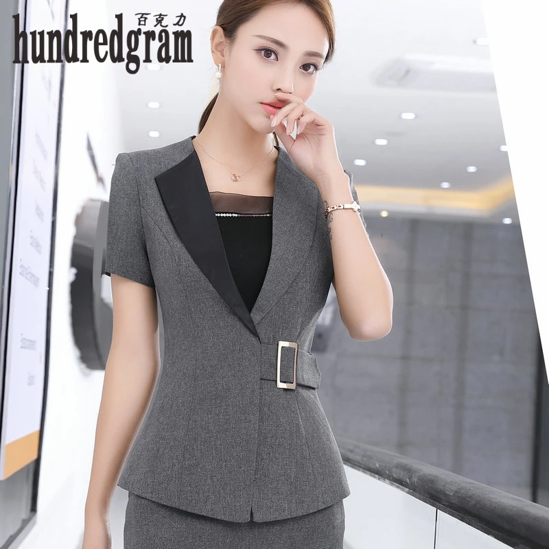 

New spring and summer traditional OL classic short sleeve professional skirt suit suits work suits-dod480