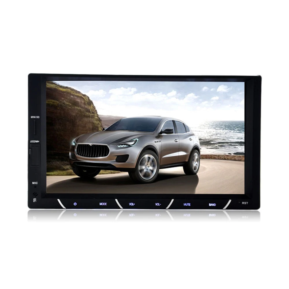 

7" Double 2Din In Dash Car Stereo MP5 Player Touch Screen Bluetooth Radio FM Aux Support Rear Camera