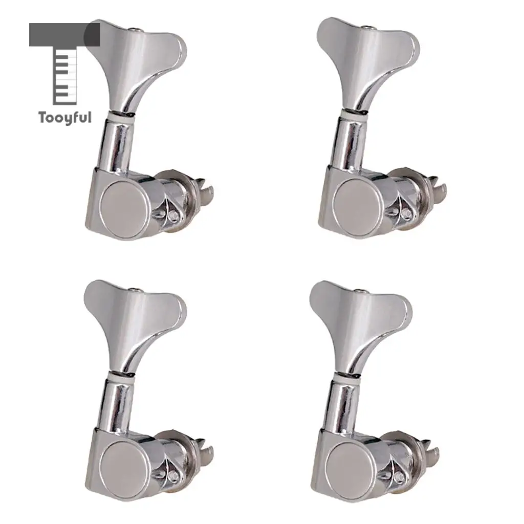 Tooyful Electric Bass String Tuning Peg Tuner Sealed Fish Tail Button for 4/5/6 String Bass