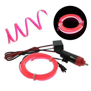 

EL Wire Neon Light Dance Festival led strip EL lights With Car charger Flexible Car light 2.3 MM with 6 MM sewing edge