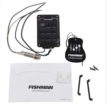 

Wholesale 3PCS Acoustic Guitar Pickup and Preamp Built-in Tuner and EQ black