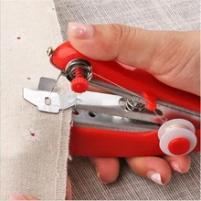 2021new1Pc Red Mini Sewing Machines Needlework Cordless Hand-Held Clothes Useful Portable Sewing Machines Handwork Tools