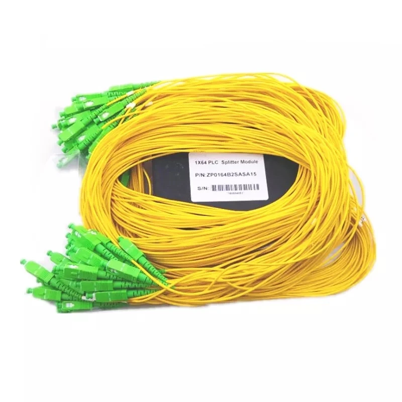 1*64 PLC splitter ABS box SC UPC APC 1M 1.5M 2.0mm