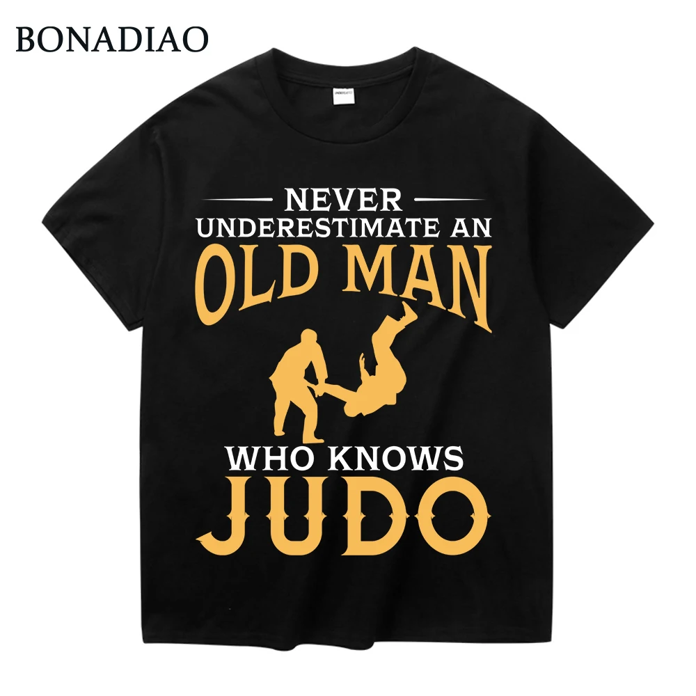 

Never Underestimate An Old Man Who Knows Judo T Shirt Male Casual Short Sleeve Round Neck T shirt Plus size